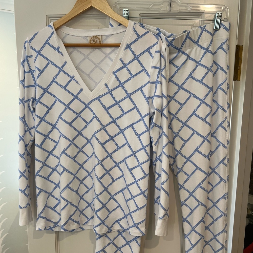NEW Coastal Living Lounge Set - Blue Bamboo Proverbs - Sz L